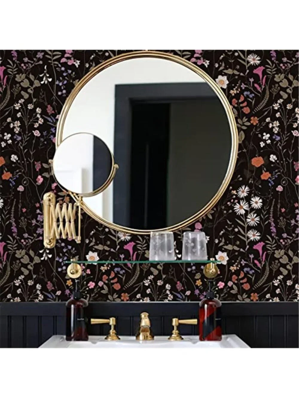 Floral Wallpaper Peel and Stick, Self Adhesive Wallpaper for Home Bedroom
